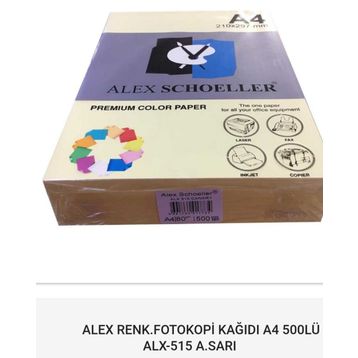 Alex Schoeller ALX-515 A4 Açık Sarı 500'lü Fotokopi Kağıdı