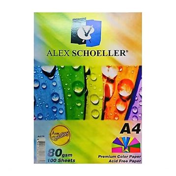Alex Schoeller ALX-779 A4 10 Karışık Renk 100 lü Fotokopi Kağıdı