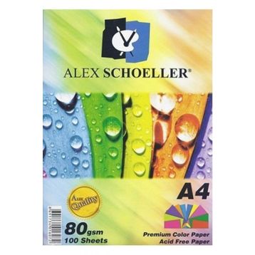 Alex Schoeller ALX779 Renkli 10 Renk 80 gr 100'lü A4 Fotokopi Kağıdı