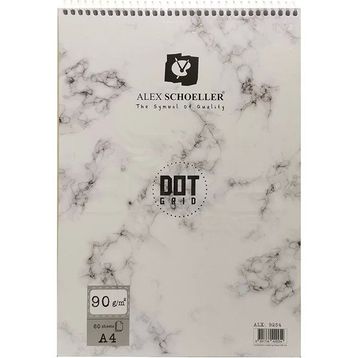 Alex Schoeller Dot Grid Spiralli Noktalı 90 gr 60 Yaprak Çizim Defteri