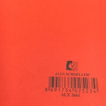 Alex Schoeller No-61 Kırmızı 25x35 cm Kolej Fon Kartonu