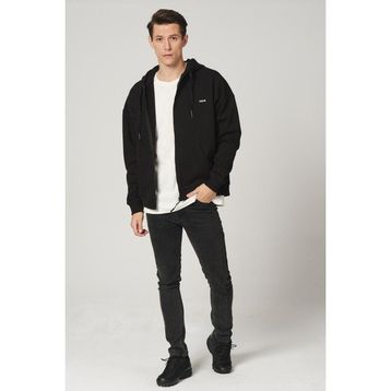 ALEXANDERGARDI Fermuarlı Siyah Kapüşonlu Sweatshirt