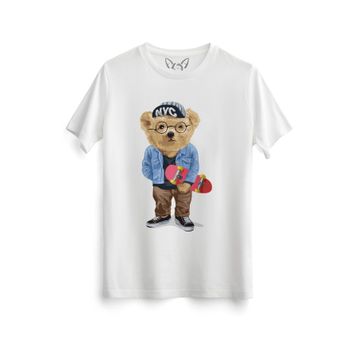 Alfa 94228 Stay Cool Tedy Bear Beyaz Kadın T-shirt