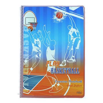 Alfa A4 Spiralli Karton Kapak 72 Yaprak Çizgili Defter