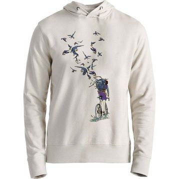 Alfa Bisiklet Kuş Baskılı Ekru Sweatshirt