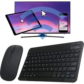Alfa MEC Apple iPad 9. Nesil 10.2 inç Uyumlu Siyah Kablosuz Bluetooth Klavye-Mouse