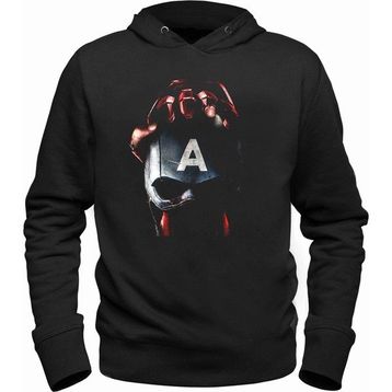Alfa Tshirt Captain America Siyah Erkek Sweatshirt