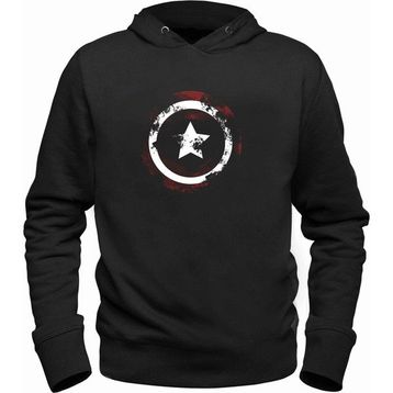 Alfa Tshirt Captain America Siyah Erkek Sweatshirt
