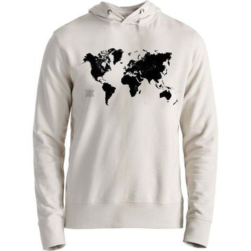Alfa Tshirt Dünya Haritası Ekru Erkek Sweatshirt