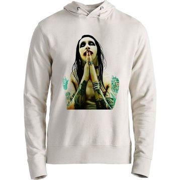 Alfa Tshirt Marilyn Manson Ekru Erkek Sweatshirt