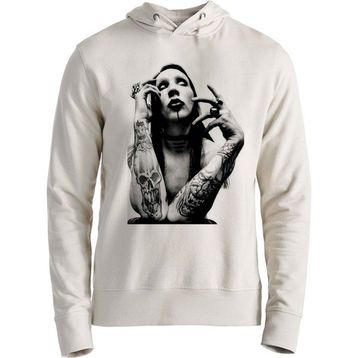 Alfa Tshirt Marilyn Manson Ekru Erkek Sweatshirt