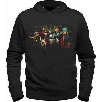Alfa Tshirt Marvel Siyah Erkek Sweatshirt