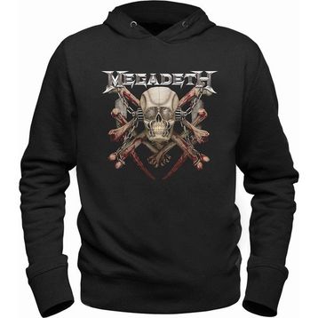 Alfa Tshirt Megadeth Kapşonlu Siyah Erkek Sweatshirt