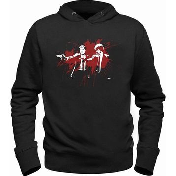 Alfa Tshirt Pulp Fiction Siyah Kapşonlu Erkek Sweatshirt