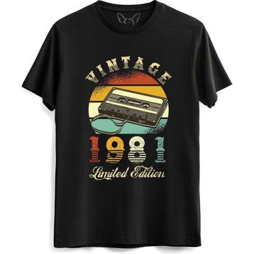Alfa Tshirt Vintage 1981 Limeted Edition Siyah Erkek T-shirt