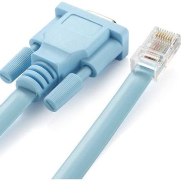 Alfais 4335 RJ45 To RS232 9 Pin CAT5E 6 Çevirici Dönüştürücü Adaptör Ethernet Kablosu