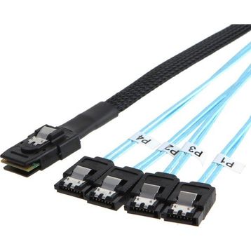 Alfais 4352 SAS SFF-8087 Mini 36 Pin to 4 Port Sata 7P Çevirici Çoklayıcı Kablo