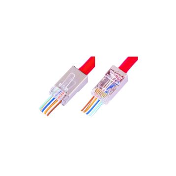 Alfais 4388 10 Adet Yeni Nesil Delikli Metal Rj45 Jack İnternet Cat Kablo Ucu