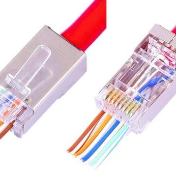 Alfais 4388 10 Adet Yeni Nesil Delikli Metal Rj45 Jack İnternet Cat Kablo Ucu