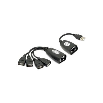 Alfais 4406 50 mt 4 Port Cat RJ45 USB Hub Ek Uzatma Extender
