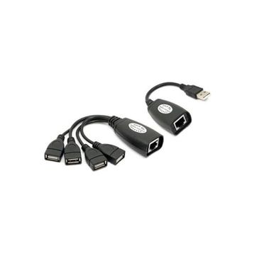 Alfais 4406 50 mt 4 Port Cat RJ45 USB Hub Ek Uzatma Extender