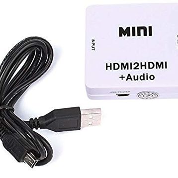 Alfais 4437 HDMI To HDMI + 3.5 mm Ses Sistemi Dijital Çevirici Ayırıcı Adaptör