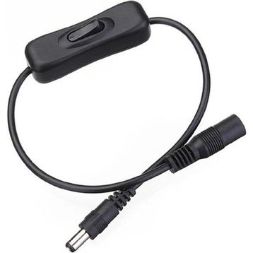 Alfais 4462 5.5x2.1 mm Anahtarlı DC Dişi Erkek Adaptör Güç Power Bağlantı Kablosu