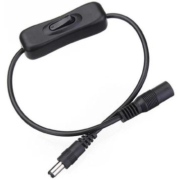 Alfais 4462 5.5x2.1 mm Anahtarlı DC Dişi Erkek Adaptör Güç Power Bağlantı Kablosu