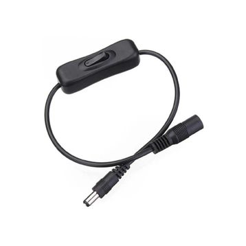Alfais 4462 5.5x2.1 mm Anahtarlı DC Dişi Erkek Adaptör Güç Power Bağlantı Kablosu