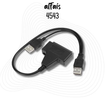 Alfais 4543 USB 2.0 2.5 3.5 inç Sata SSD HDD Hard Disk DC Güç Çevirici Dönüştürücü Adaptör Kablosu