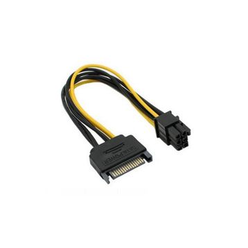 Alfais 4582 15 Pin Sata to 6 Pin Ekran Kartı Power Anakart Güç Kablosu