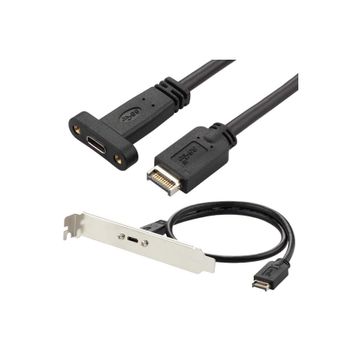 Alfais 4661 Type-E to Type-C Type-E to Type-C 20 Pin Çevirici USB Kablo