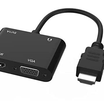 Alfais 4671 HDMI To HDMI + VGA Monitör Çevirici Ps4 Dönüştürücü Switch Splitter Adaptör