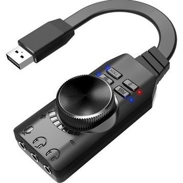 Alfais 4677 Plextone Gs3 Pubg Lol Mikrofon Destekli Usb Harici Ses Kartı 7.1 Dönüştürücü