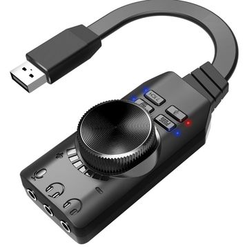 Alfais 4677 Plextone Gs3 Pubg Lol Mikrofon Destekli Usb Harici Ses Kartı 7.1 Dönüştürücü