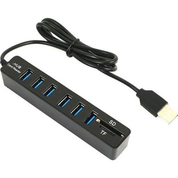 Alfais 4691 USB Hub 6 Port Micro SD TF SD Kart Okuyucu