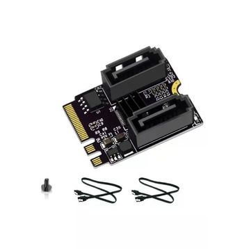 Alfais 4724 M.2 Key A+E to SATA 3.0 Expansion WiFi Port Çevirici Çoklayıcı Adaptör
