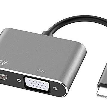 Alfais 4728 USB Type-C To HDMI VGA 3.1 4K Çevirici Dönüştürücü Adaptör