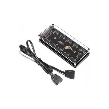 Alfais 4847 3 Pin 11 Port 5V SATA Power Güç Fan Çoklayıcı Şerit ARGB RGB Led HUB Splitter Kablo