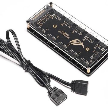 Alfais 4847 3 Pin 11 Port 5V SATA Power Güç Fan Çoklayıcı Şerit ARGB RGB Led HUB Splitter Kablo