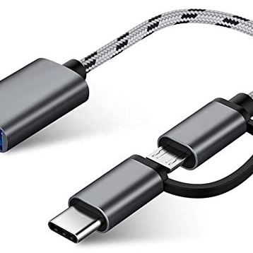 Alfais 4901 USB 3.0 OTG To Type-C Micro USB Data Şarj Çevirici Dönüştürücü Adaptör