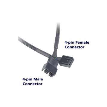 Alfais 4904 PWM 4 Pin Y Port Dişi Erkek Anakart Fan Uzatma Güç Kablosu