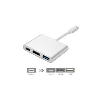 Alfais 4962 USB 3.1 Type C to HDMI USB 3.0 Dönüştürücü Adaptör Kablosu