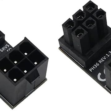 Alfais 4974 ATX 6 Pin to 180 Derece Dişi Erkek Ekran Kartı Güç Çevirici Dönüştürücü Adaptör