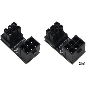 Alfais 4974 ATX 6 Pin to 180 Derece Dişi Erkek Ekran Kartı Güç Çevirici Dönüştürücü Adaptör