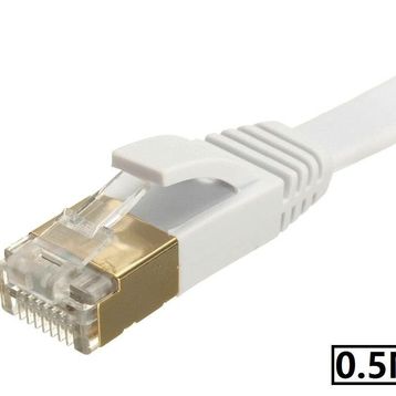 Alfais 4980 0.5 m 10GBPS 600 mhz Cat7 Ethernet RJ45 Modem Internet Kablosu