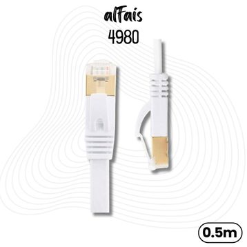 Alfais 4980 0.5 m 10GBPS 600 mhz Cat7 Ethernet RJ45 Modem Internet Kablosu