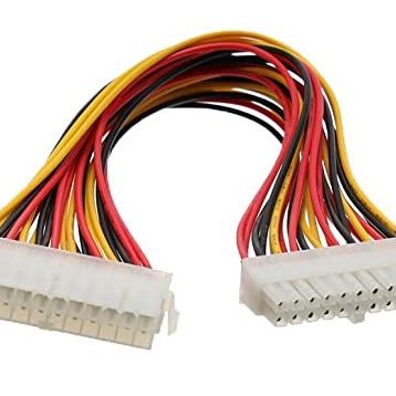Alfais 4983 Kasaiçi PSU ATX 24 Pin Power Uzatma Kablo Supply Dişi Erkek Kablo Ek Uzatıcı