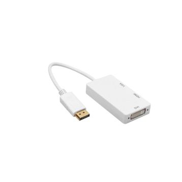Alfais 5056 Displayport to HDMI VGA DVI Çevirici Dönüştürücü Adaptör