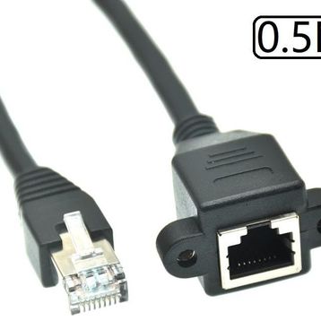 Alfais 5077 RJ45 0.5 mt Panel Tipi Cat6 Montaj Kablosu